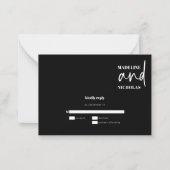 Carte RSVP simple minimaliste moderne BUDGET (Devant)