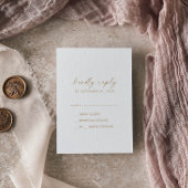 Carte RSVP simple pour script or moderne