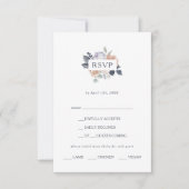 Carte RSVP simple Rustic Floral (Devant)
