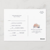 Carte RSVP simple Rustic Floral (Dos)