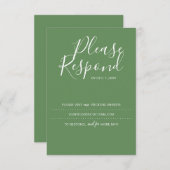 Carte RSVP, site Mariage (Devant / Derrière)