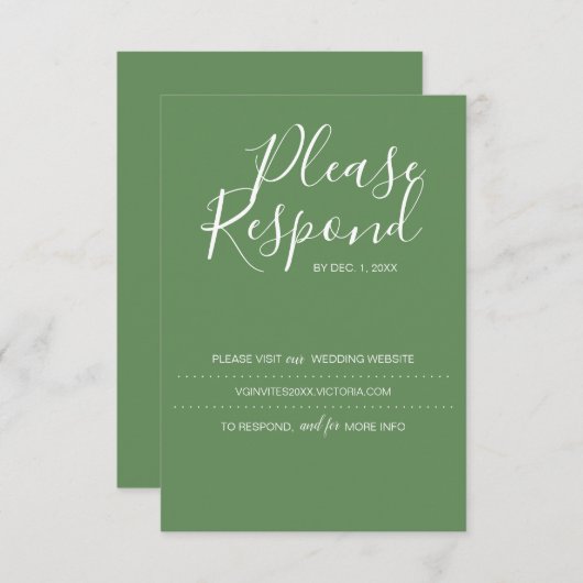 Carte RSVP, site Mariage (Devant / Derrière)