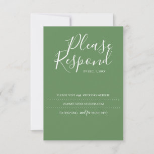 Carte RSVP, site Mariage