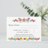 Carte RSVP Skuls et Fleurs de sucre (Debout devant)