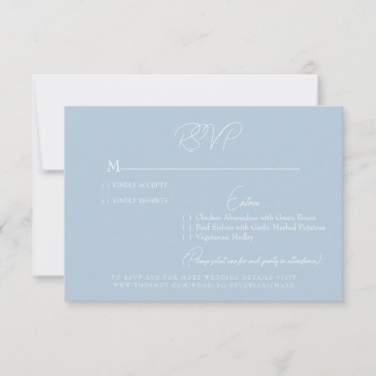 Carte RSVP Sky Blue Wedding (Devant)
