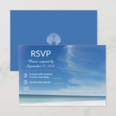 Carte RSVP Sky Cloud & Seashing Beach (Devant / Derrière)