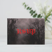 Carte RSVP Sky Red Mist hantée (Debout devant)
