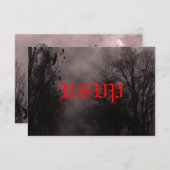 Carte RSVP Sky Red Mist hantée (Devant / Derrière)