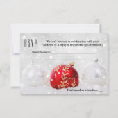 Carte RSVP Sparkings neige Silver Noël (Devant)