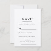 Carte RSVP standard simple Kraft (Devant)