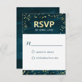 Carte RSVP Starry Night Wedding (Devant / Derrière)