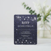 Carte RSVP Starry Night Wedding (Debout devant)
