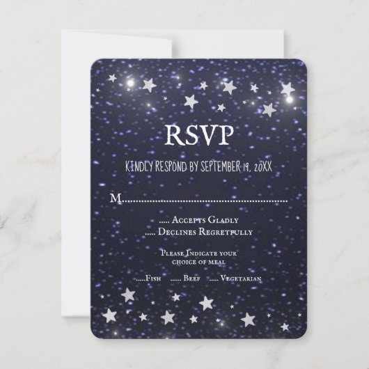 Carte RSVP Starry Night Wedding (Devant)