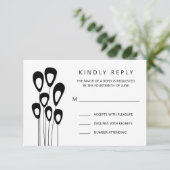 Carte RSVP Stylisée Peacock Faire-part de mariage (Debout devant)