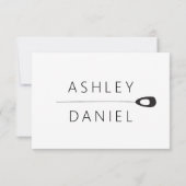 Carte RSVP Stylisée Peacock Faire-part de mariage (Dos)