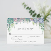 Carte RSVP Succulente (Debout devant)