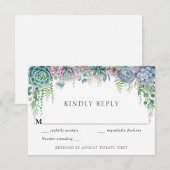 Carte RSVP Succulente (Devant / Derrière)