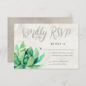 Carte RSVP Succulente Désert - Pierre (Devant / Derrière)