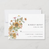 Carte RSVP Sunflower (Devant)