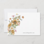 Carte RSVP Sunflower (Dos)