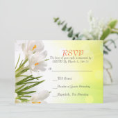 Carte RSVP Sunny Spring White Iris (Debout devant)