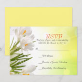 Carte RSVP Sunny Spring White Iris (Devant / Derrière)