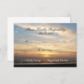Carte RSVP Sunset Beach Wedding (Devant / Derrière)