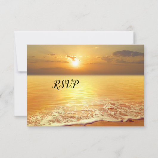Carte RSVP Sunset Beach Wedding (Devant)
