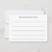 Carte RSVP Sweet Elegance (Dos)