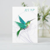 Carte RSVP Swirl de colibri (Debout devant)