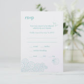 Carte RSVP Swirling Waves - Robin's Egg Blue (Debout devant)