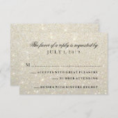 Carte RSVP - Tab Glit Or Blanc (Devant / Derrière)