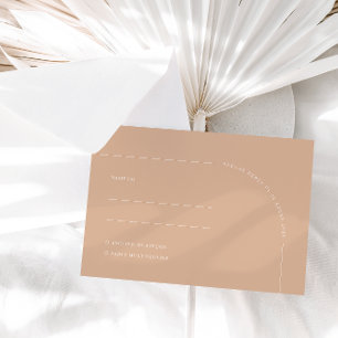 Carte RSVP Tan Boho minimaliste moderne