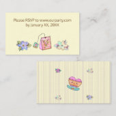 Carte RSVP Tea Party (Devant / Derrière)