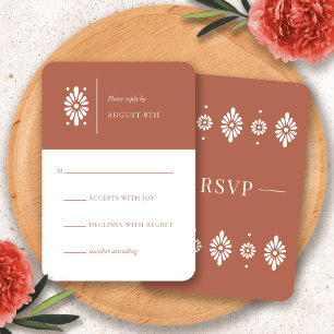 Carte RSVP Terra Cotta mexicaine