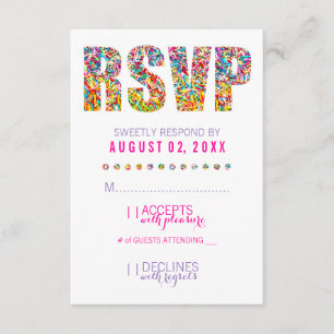 Carte RSVP Thème Candy