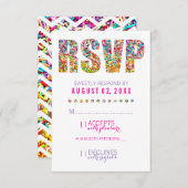 Carte RSVP Thème Candy (Devant / Derrière)