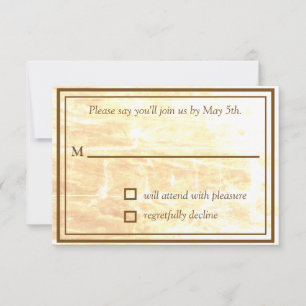 Carte RSVP Traditions dorées