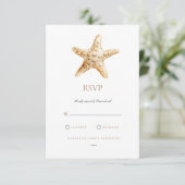 Carte RSVP Tropical Beach Ocean Shell (Debout devant)