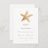 Carte RSVP Tropical Beach Ocean Shell (Devant / Derrière)