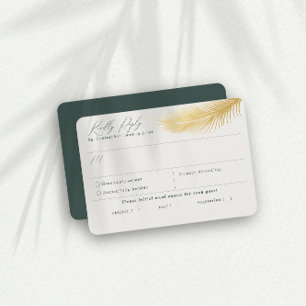Carte RSVP Tropical Beach Palm Green Meal Choice