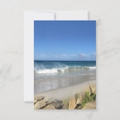 Carte RSVP Tropical Flora Paradise Beach Scenery (Dos)