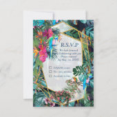 Carte RSVP Tropical Flora Paradise & Birds (Devant)