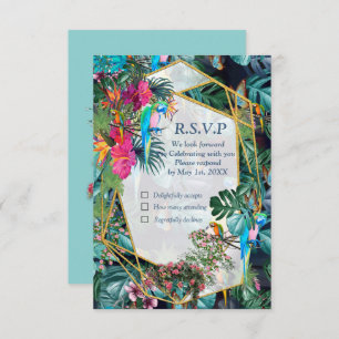 Carte RSVP Tropical Flora Paradise & Birds
