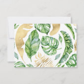 Carte RSVP Tropical Golden Foliage (Dos)