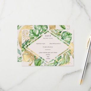 Carte RSVP Tropical Golden Foliage