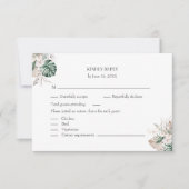 Carte RSVP Tropical Orchid and Monstera (Devant)