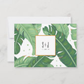 Carte RSVP Tropical Summer Wedding (Dos)