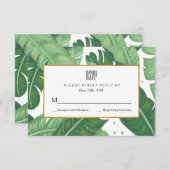 Carte RSVP Tropical Summer Wedding (Devant / Derrière)
