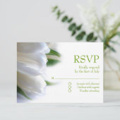 Carte RSVP Tulipes blanches (Debout devant)